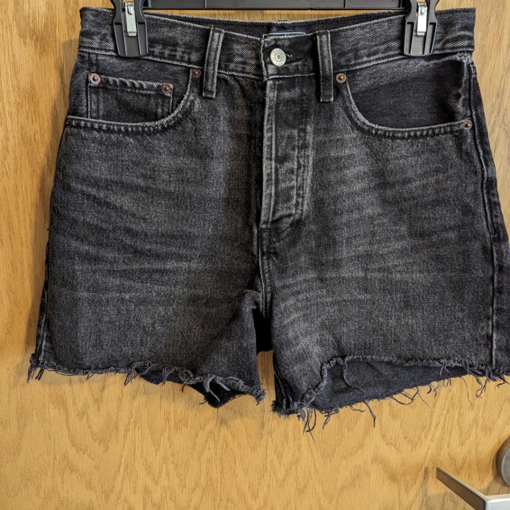 Abercrombie& Fitch black jean shorts